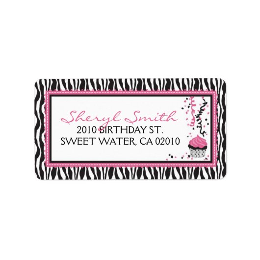 ブティックシックカップケーキ住所 シールB ラベル (正面)