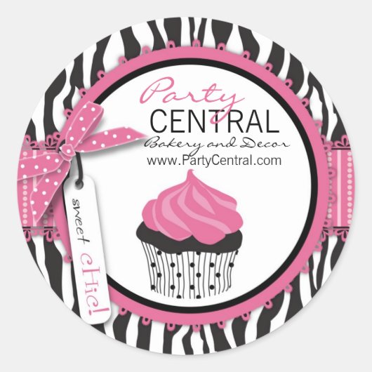 ブティックシックビジネスステッカー ラウンドシール (正面)