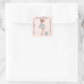 ブティックショップアパレルQrコードバラスパークグリッター スクエアシール (バッグ)