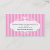 ブティックショップキャンディストライプピンクの名刺 名刺 (裏面)