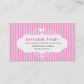 ブティックショップキャンディストライプピンクの名刺 名刺 (正面)