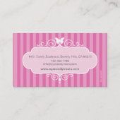 ブティックショップキャンディストライプピンクの名刺 名刺 (裏面)