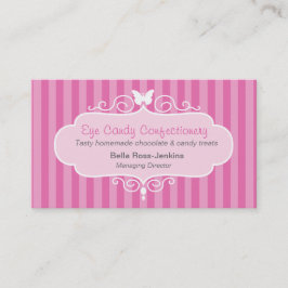 ブティックショップキャンディストライプピンクの名刺 名刺