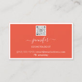 ブティックショップドリップス金ゴールド花フレームQRロゴ 名刺 (裏面)