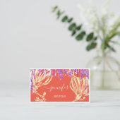 ブティックショップドリップス金ゴールド花フレームQRロゴ 名刺 (スタンド正面)