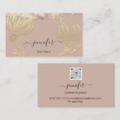 ブティックショップQRコードパウダーバラフローラ 名刺 (正面/裏面)