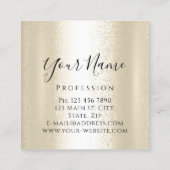 ブティックシルバー。グレーラッシュエクステンション金ゴールド スクエア名刺 (裏面)