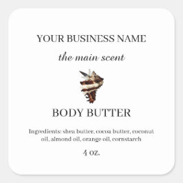 ブティックスキンケアブランディング製品ステッカーラベル スクエアシール