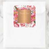 ブティックスタジオ銅メタリック感謝してい牡丹ユー スクエアシール (バッグ)