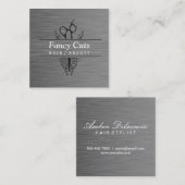 ブティックスチール | モダンLuxe スクエア名刺 (正面/裏面)