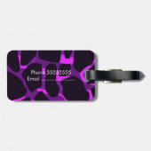 ブティックパープルヒョウプリント ラゲッジタグ (裏面横)