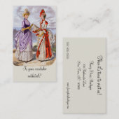 ブティックビジネスカード(ヴィンテージ1800sファッション) 名刺 (正面/裏面)