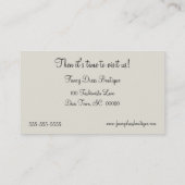 ブティックビジネスカード(ヴィンテージ1800sファッション) 名刺 (裏面)