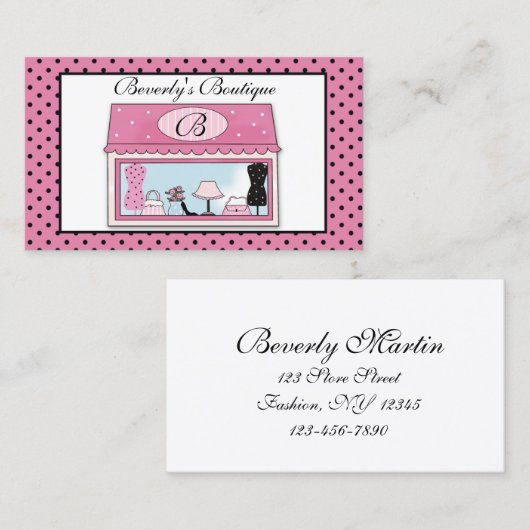 ブティックビジネスカード 名刺 (正面/裏面)