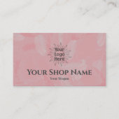ブティックピンクオイル絵付け名刺 名刺 (正面)