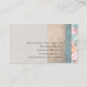 ブティックファッションアクセサリーヴィンテージフラワーリネン 名刺 (裏面)