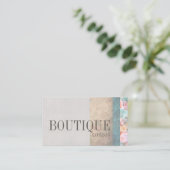 ブティックファッションアクセサリーヴィンテージフラワーリネン 名刺 (スタンド正面)