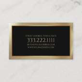 ブティックファッションギャラリーゴールデンブラックカード 名刺 (裏面)