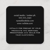 ブティックファンシーグリッター スクエア名刺 (裏面)