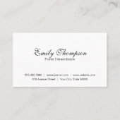 ブティックフラワーズ |エレガント、クラシック 名刺 (裏面)