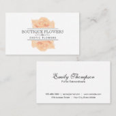 ブティックフラワーズ |エレガント、クラシック 名刺 (正面/裏面)