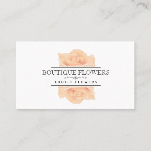 ブティックフラワーズ |エレガント、クラシック 名刺 (正面)