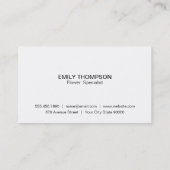 ブティックフラワーズ |ヒマワリ 名刺 (裏面)