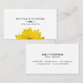ブティックフラワーズ | 太陽の花，シンプル 名刺 (正面/裏面)
