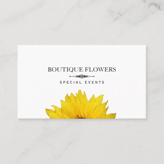 ブティックフラワーズ | 太陽の花，シンプル 名刺 (正面)