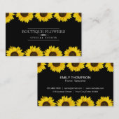ブティックフラワーズ | 太陽の花、小さいII 名刺 (正面/裏面)