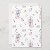 ブティックフランスのボンジュールベビーベイビーシャワー 招待状 (裏面)