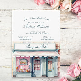 ブティックフランスのボンジュールベビーベイビーシャワー 招待状