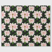 ブティックホリデー赤面ポインセチア転がギフトラップ ラッピングペーパー (フラット)