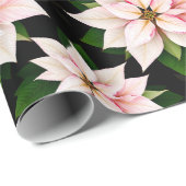 ブティックホリデー赤面ポインセチア転がギフトラップ ラッピングペーパー (ロールコーナー)