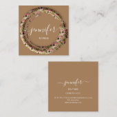 ブティックミメティックカモフラージュ軍隊ユニフォーム スクエア名刺 (正面/裏面)