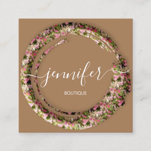 ブティックミメティックカモフラージュ軍隊ユニフォーム スクエア名刺 (正面)