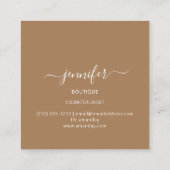 ブティックミメティックカモフラージュ軍隊ユニフォーム スクエア名刺 (裏面)