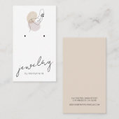 ブティックモダンイヤリングディスプレイカード 名刺 (正面/裏面)