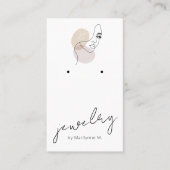 ブティックモダンイヤリングディスプレイカード 名刺 (正面)