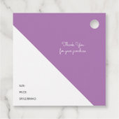 ブティックモダンウェアブランディングサイズロゴギフト フェイバータグ (裏面)