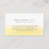 ブティックモダンサニーイエローウォーターカラービジネス エンクロージャーカード (裏面)