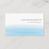 ブティックモダンスカイブルーウォーターカラービジネス エンクロージャーカード (正面)
