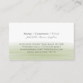 ブティックモダンセージグリーンウォーターカラービジネス エンクロージャーカード (裏面)