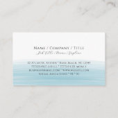 ブティックモダンターコイズウォーターカラービジネス エンクロージャーカード (裏面)