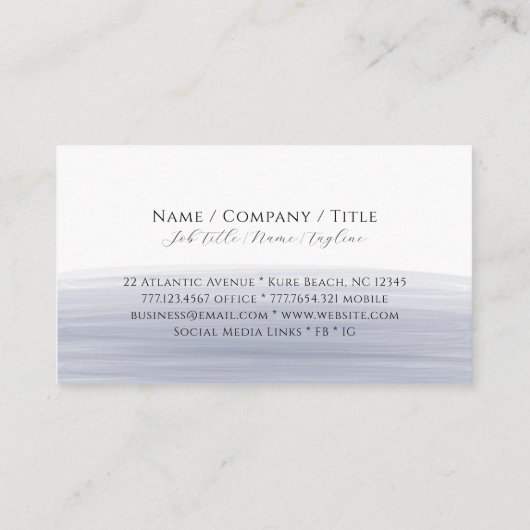 ブティックモダンダークパープルウォーターカラービジネス エンクロージャーカード