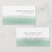ブティックモダンフォレストグリーンウォーターカラービジネス エンクロージャーカード (正面/裏面)