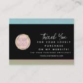 ブティックモダン美しいレインボーサンキューロゴ 名刺 (正面)