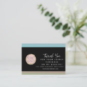 ブティックモダン美しいレインボーサンキューロゴ 名刺 (スタンド正面)