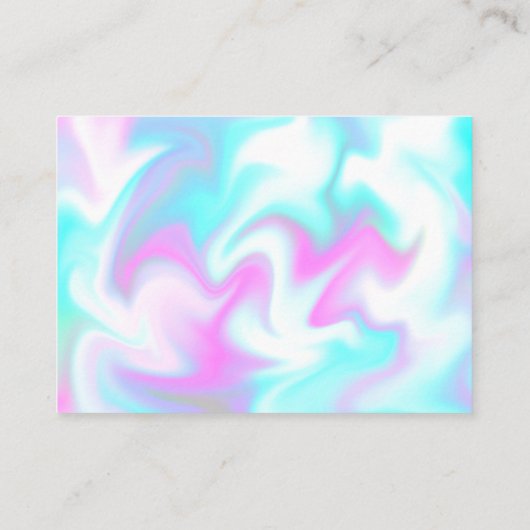 ブティックモダン美しい絞り染めサンキューロゴ 名刺 (裏面)