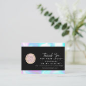 ブティックモダン美しい絞り染めサンキューロゴ 名刺 (スタンド正面)